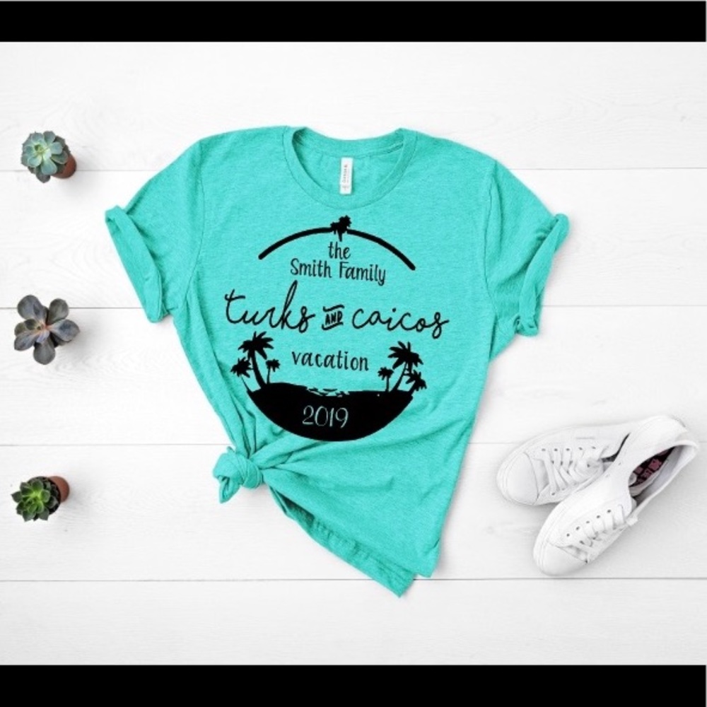 Custom Family Beach Vacation Bella Canvas T-shirt
